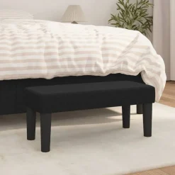vidaXL Bänk svart 70x30x30 cm tyg