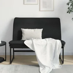 vidaXL Bänk svart 100x75x76 cm tyg