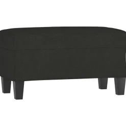 vidaXL Bänk svart 70x35x41 cm tyg