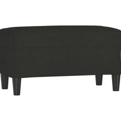 vidaXL Bänk svart 70x35x41 cm tyg