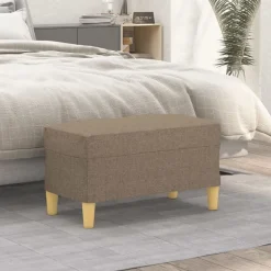 Best vidaXL Bänk 70x35x41 cm tyg Taupe