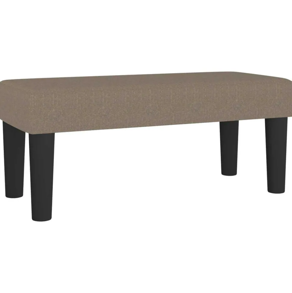 vidaXL Bänk taupe 70x30x30 cm tyg