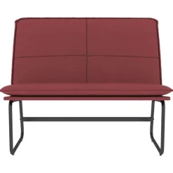 vidaXL Bänk vinröd 100x75x76 cm konstläder