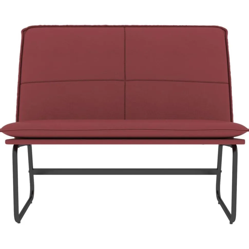 vidaXL Bänk vinröd 100x75x76 cm konstläder