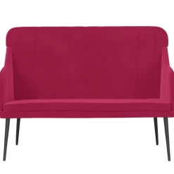 Sale vidaXL Bänk 110x76x80 cm sammet Vinröd