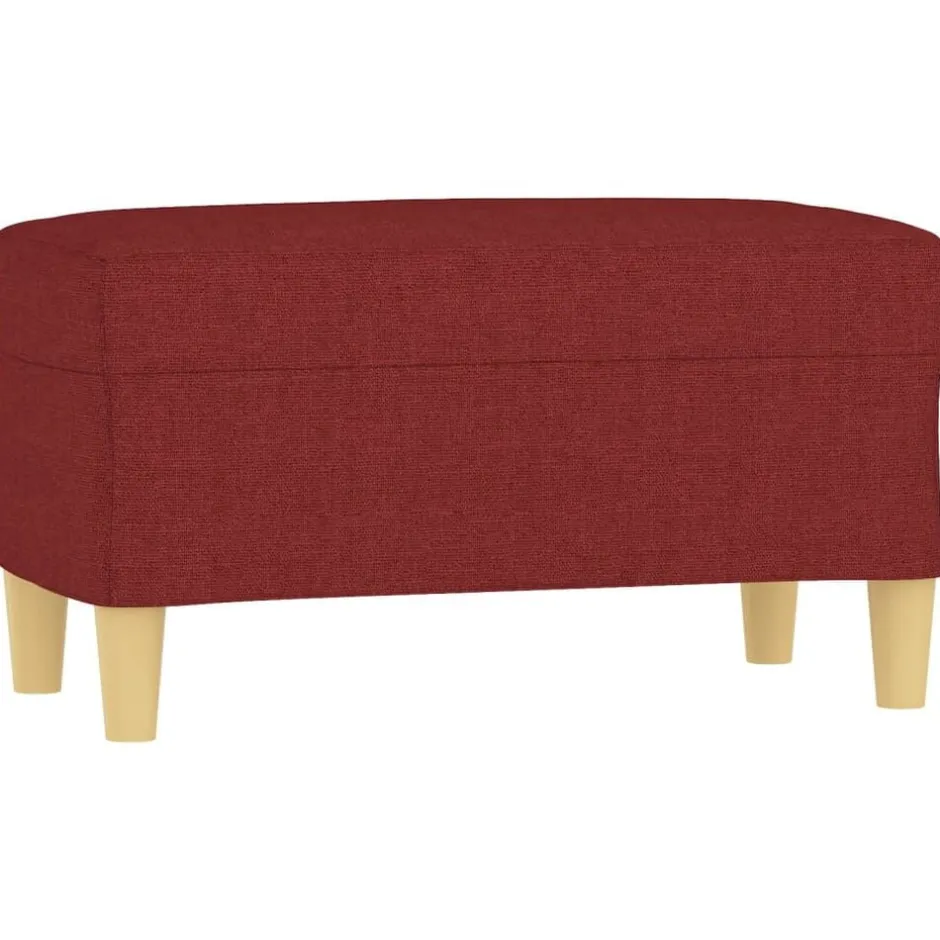 Hot vidaXL Bänk 70x35x41 cm tyg Vinröd