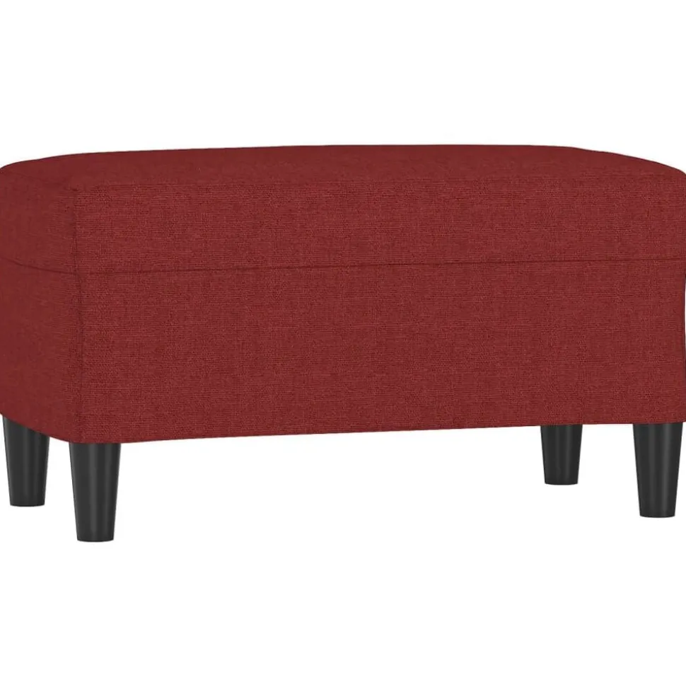 vidaXL Bänk vinröd 70x35x41 cm tyg