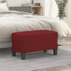 Outlet vidaXL Bänk 70x35x41 cm tyg Vinröd