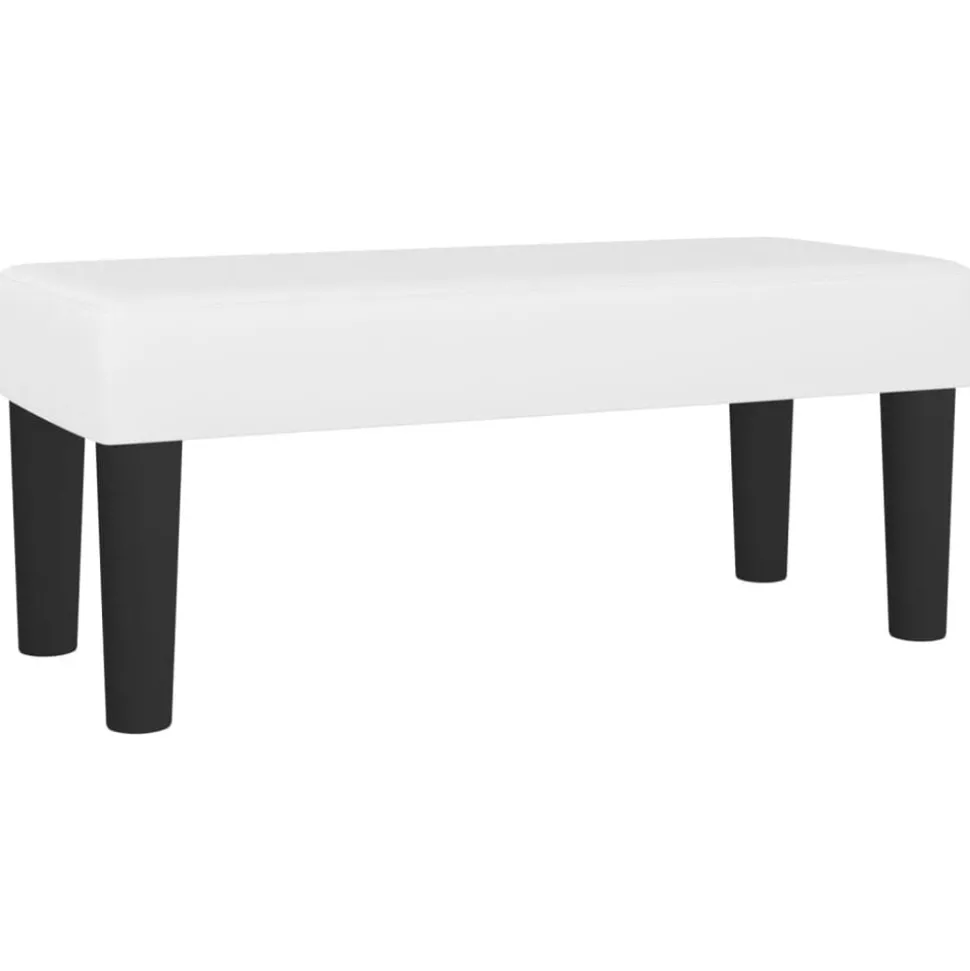 vidaXL Bänk vit 70x30x30 cm konstläder