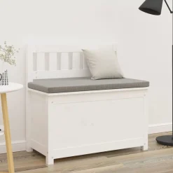 vidaXL Bänk 80x41x77 cm massiv furu Vit