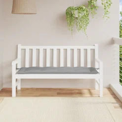 Hot vidaXL Bänkdyna för trädgården 150x50x7 cm oxfordtyg Grå