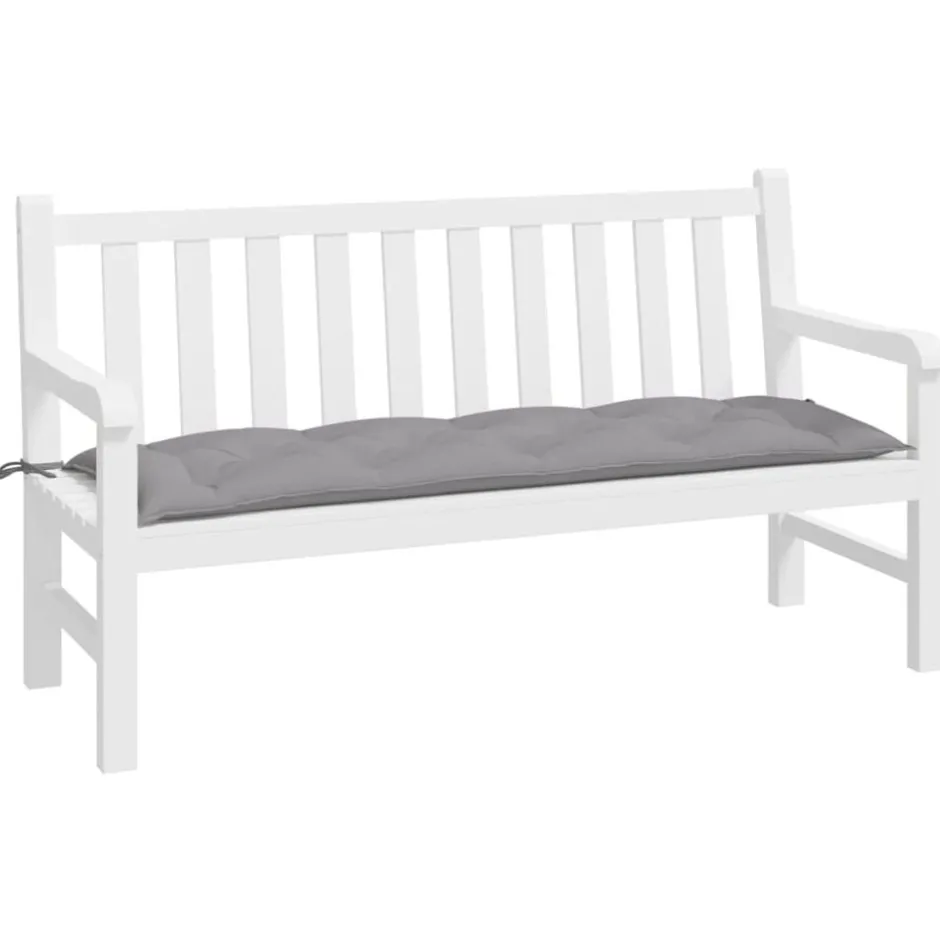 Hot vidaXL Bänkdyna för trädgården 150x50x7 cm oxfordtyg Grå
