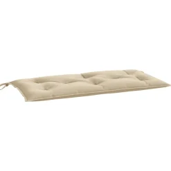 vidaXL Bänkdyna för trädgården beige 110x50x7 cm oxfordtyg