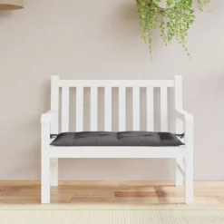 vidaXL Bänkdyna för trädgården antracit 100x50x7 cm oxfordtyg