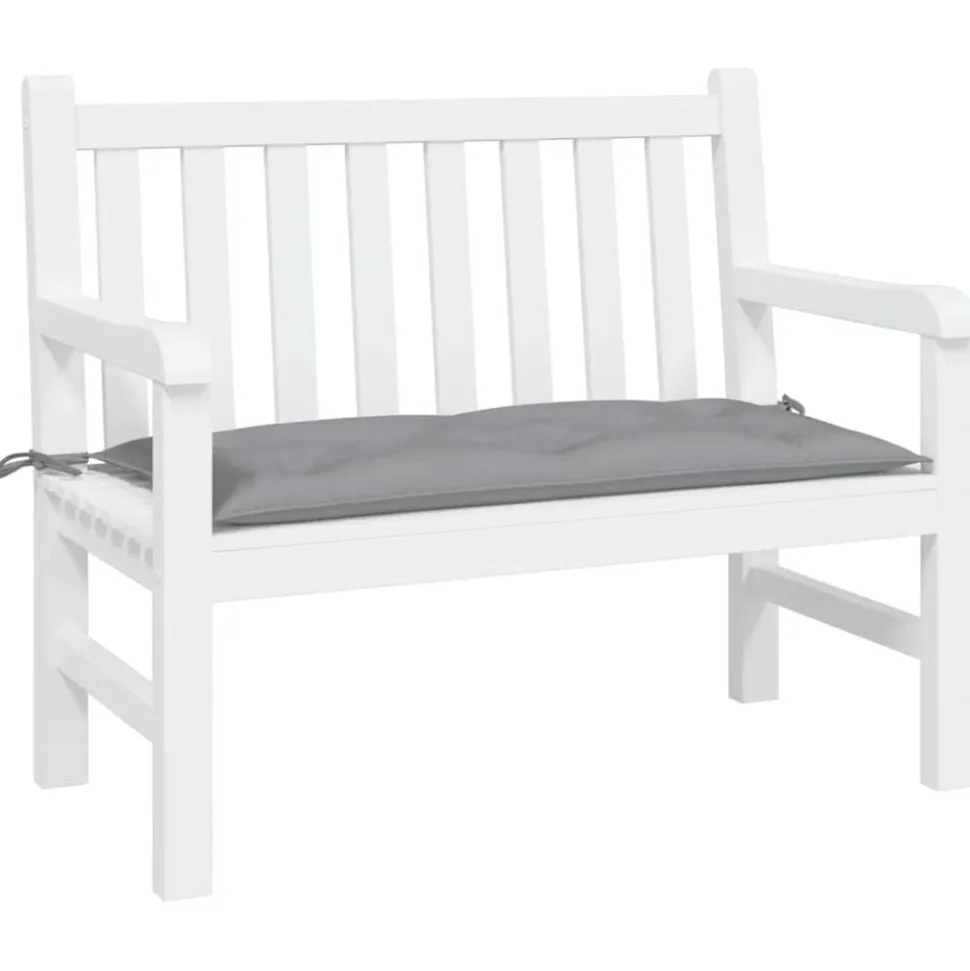 vidaXL Bänkdyna för trädgården grå 100x50x7 cm oxfordtyg