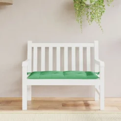 New vidaXL Bänkdyna för trädgården 100x50x7 cm oxfordtyg Grön