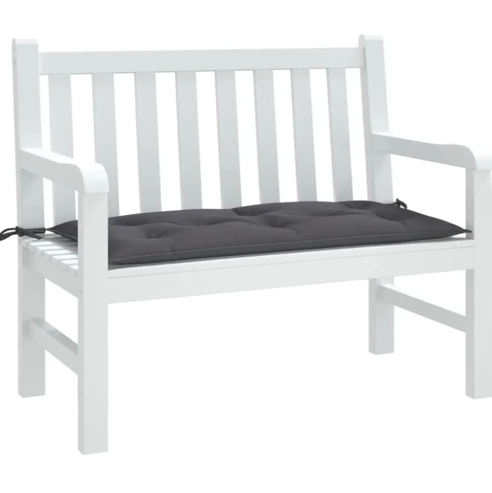 vidaXL Bänkdyna för trädgården antracit 110x50x7 cm oxfordtyg