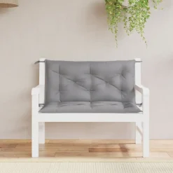 vidaXL Bänkdynor för trädgården 2st grå 100x50x7cm oxfordtyg