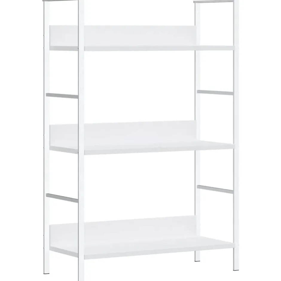 vidaXL Bokhylla 3 hyllor 60x27,6x90,5 cm konstruerat trä Vit