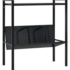 New vidaXL Bokhylla 2 hyllplan 52x28x59 cm konstruerat trä Svart