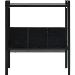 New vidaXL Bokhylla 2 hyllplan 52x28x59 cm konstruerat trä Svart