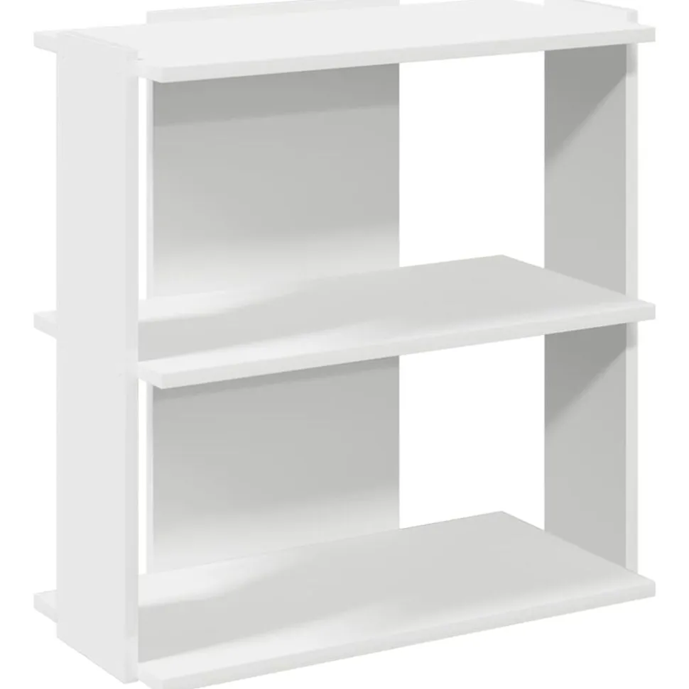 vidaXL Bokhylla 3 hyllplan vit 60x30x60 cm konstruerat trä