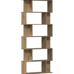 vidaXL Bokhylla artisan ek 80x24x192 cm konstruerat trä