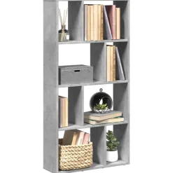 Outlet vidaXL Bokhylla 60x20x120,5 cm konstruerat trä Betonggrå