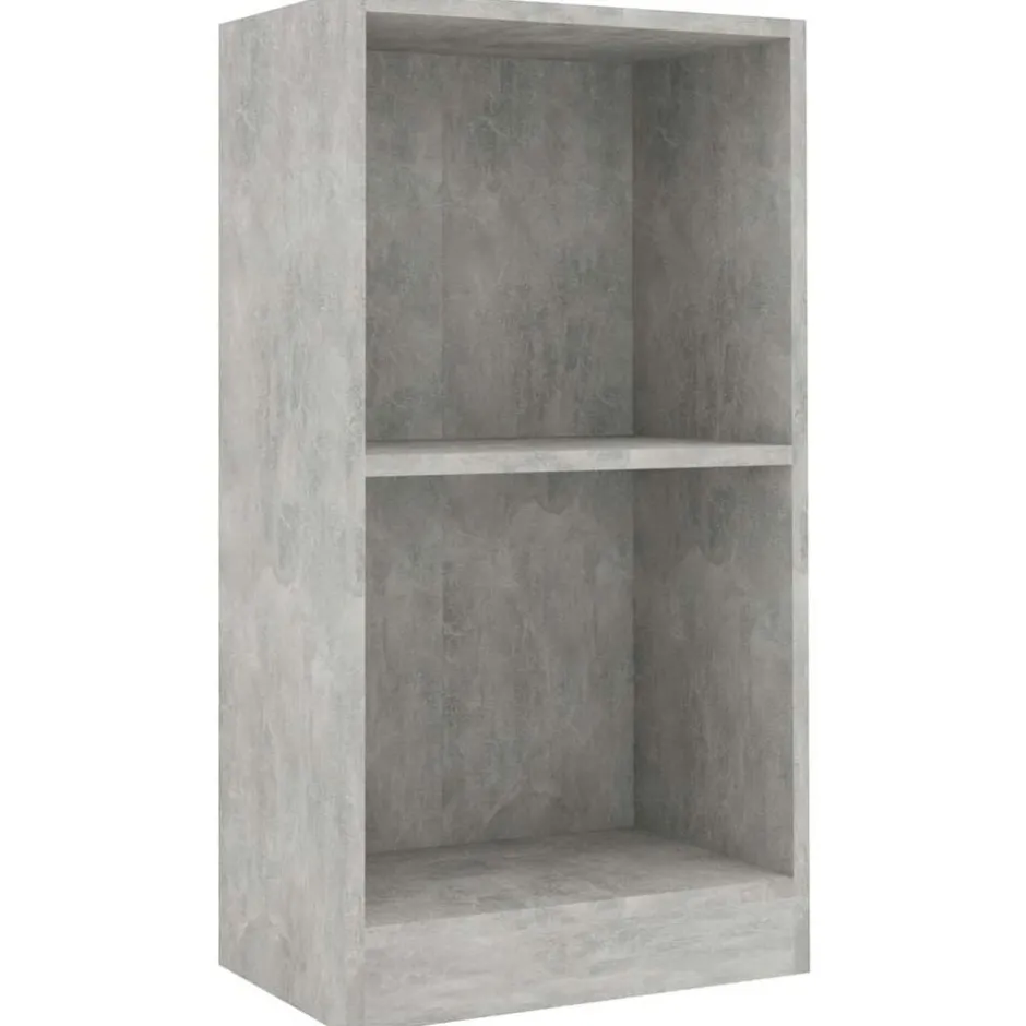 Discount vidaXL Bokhylla 40x24x75 cm konstruerat trä Betonggrå