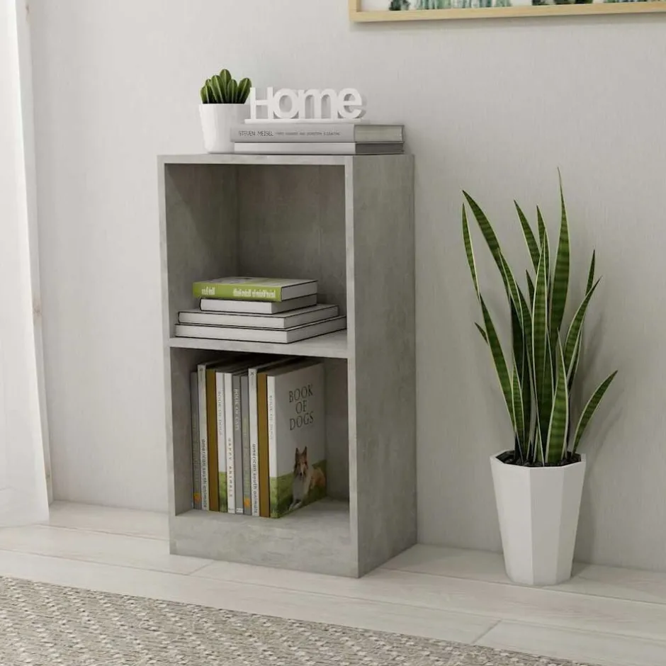 Discount vidaXL Bokhylla 40x24x75 cm konstruerat trä Betonggrå