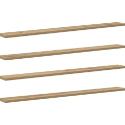 vidaXL Bokhylla Bräda 4 pcs Brun 100 x 10 x 1,5 cm Konstruerat trä