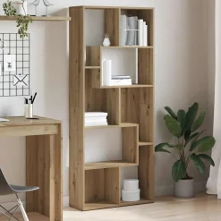 vidaXL Bokhylla hantverksmässig ek 67x24x161 cm konstruerat trä