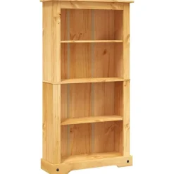 vidaXL Bokhylla i mexikansk Coronastil med 4 hyllor furu 80x29x150 cm