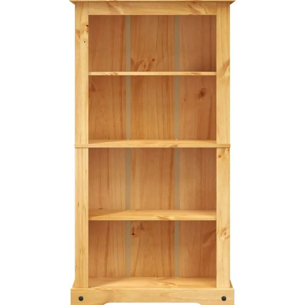 vidaXL Bokhylla i mexikansk Coronastil med 4 hyllor furu 80x29x150 cm