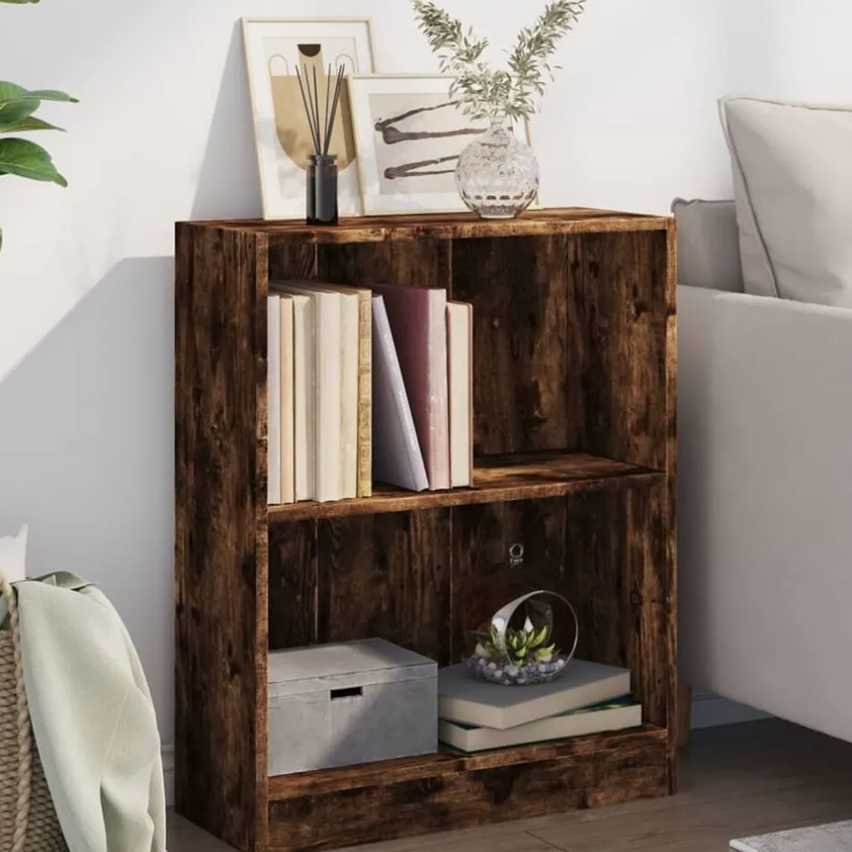 Online vidaXL Bokhylla 60x24x76 cm konstruerat trä Rökfärgad ek