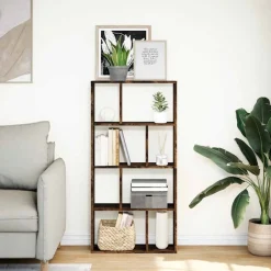 Sale vidaXL Bokhylla 60x20x120,5 cm konstruerat trä Rökfärgad ek