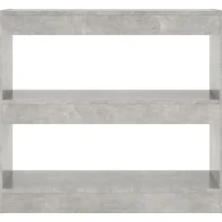 vidaXL Bokhylla Rumsavdelare betonggrå 80x30x72 cm