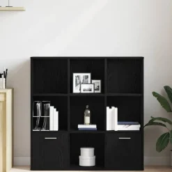 vidaXL Bokhylla svart ek 98x29x97,5 cm konstruerat trä