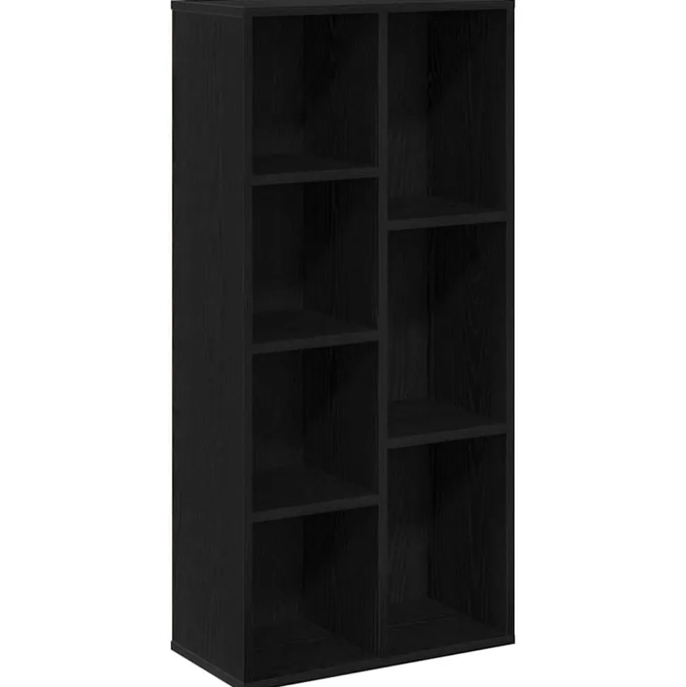 vidaXL Bokhylla Svart Ek 50 x 25 x 102 cm
