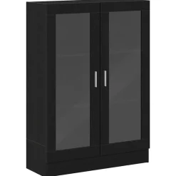 Discount vidaXL Bokhylla 82,5x30,5x115 cm konstruerat trä Svart ek