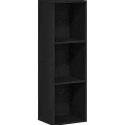 vidaXL Bokhylla svart ek 36x30x114 cm konstruerat trä