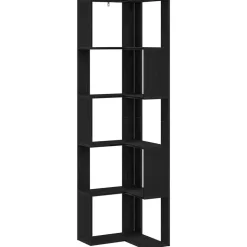 vidaXL Bokhylla Svart Ek 50 x 50 x 179 cm