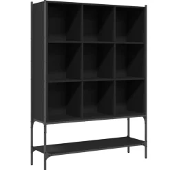 vidaXL Bokhylla svart 102x30x141,5 cm konstruerat trä