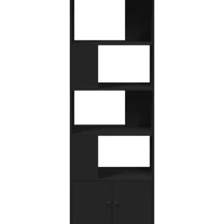 vidaXL Bokhylla svart 70x36x189 cm konstruerat trä