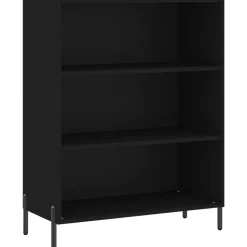 vidaXL Bokhylla svart 69,5x32,5x90 cm konstruerat trä