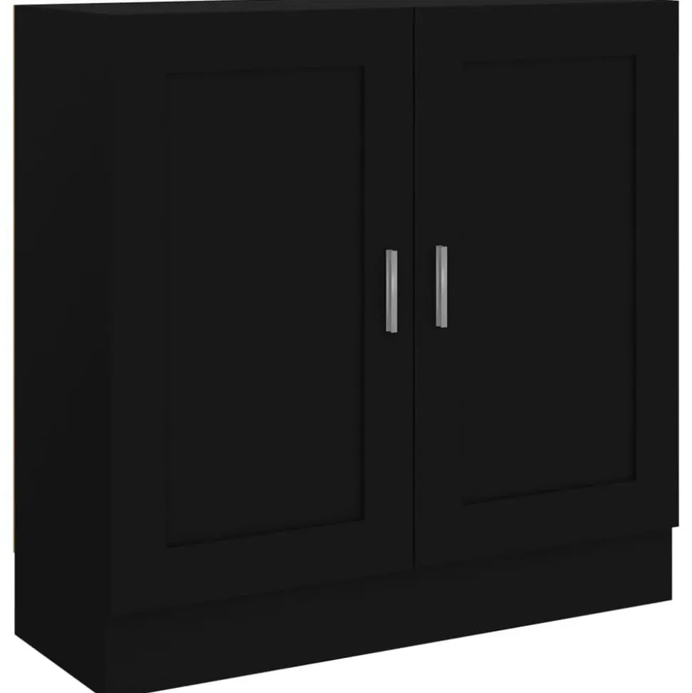 vidaXL Bokhylla svart 82,5x30,5x80 cm konstruerat trä