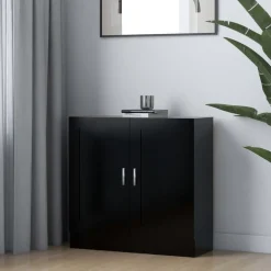 vidaXL Bokhylla svart 82,5x30,5x80 cm konstruerat trä