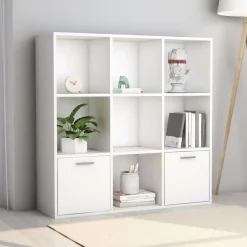 Clearance vidaXL Bokhylla 98x30x98 cm konstruerat trä Vit