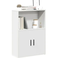 vidaXL Bokhylla vit 60x24x85 cm konstruerat trä