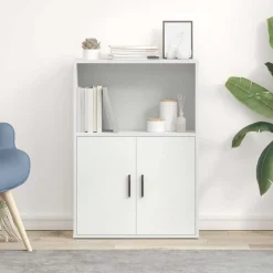 vidaXL Bokhylla vit 60x24x85 cm konstruerat trä